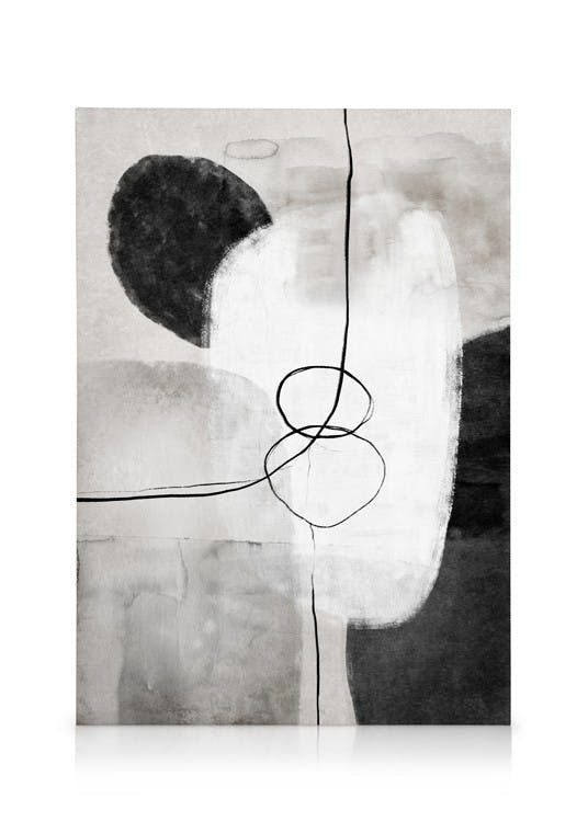 Canvas Prints Painted Monochrome Shapes No1 Canvas print (50x70 cm)