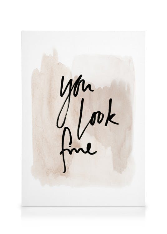 Canvas Prints You Look Fine Watercolor Canvas print (50x70 cm)