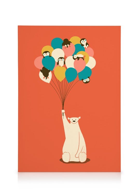 Canvas Prints Penguin Bouquet Canvas print (30x40 cm - Oak Frame)