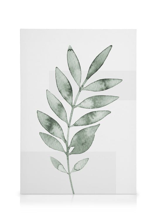 Obrazy na płótnie Watercolor Leaves No4 Obraz na płótnie (30x40 cm - Czarna ramka)