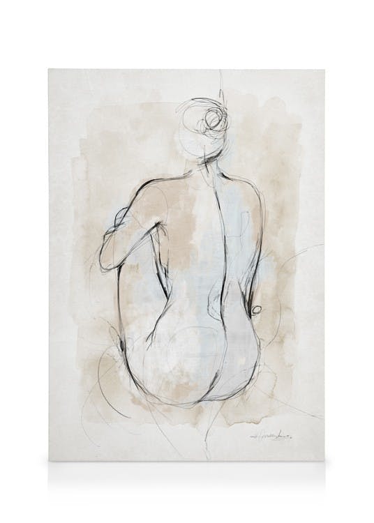 Canvas Prints Abstract Body Sketch No1 Canvas print (30x40 cm)