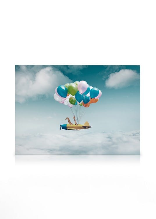 Canvas Prints Airplane With Balloons Canvas print (30x40 cm)