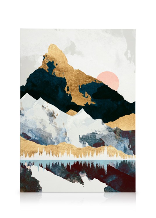 Tableau Toile 90x30cm Montagnes Graphisme Crayon – ARTTOR – Déco Murale Moderne
