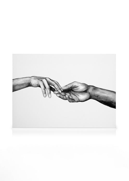Watercolor Touch Stampa su Tela (50x70 cm - Cornice in rovere)- Acquerelli