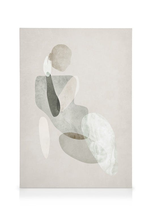 Graphic Body No1 Stampa su Tela (50x70 cm - Cornice in nero)- Arte