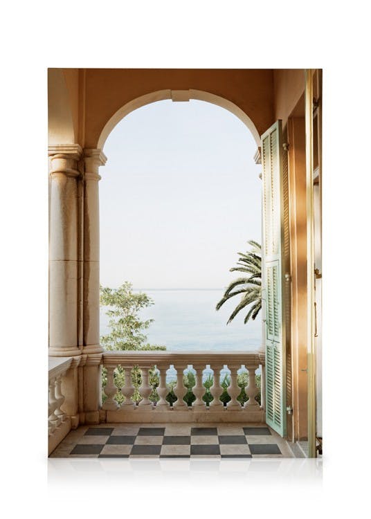 Canvas Prints Mediterranean View Canvas print (50x70 cm - Black Frame)