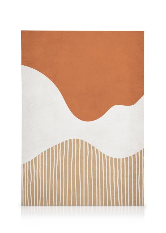 Canvas Schilderijen Abstract Shapes and Lines Canvas (50x70 cm - Fotolijst Zwart)