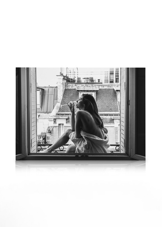 A Sip of Wine Canvas Woman drinking wine