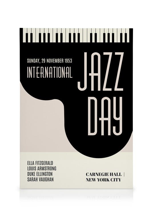 Obrazy na płótnie Boris Draschoff / Kubistika - Jazzy Days No2 Obraz na płótnie (50x70 cm - Czarna ramka)