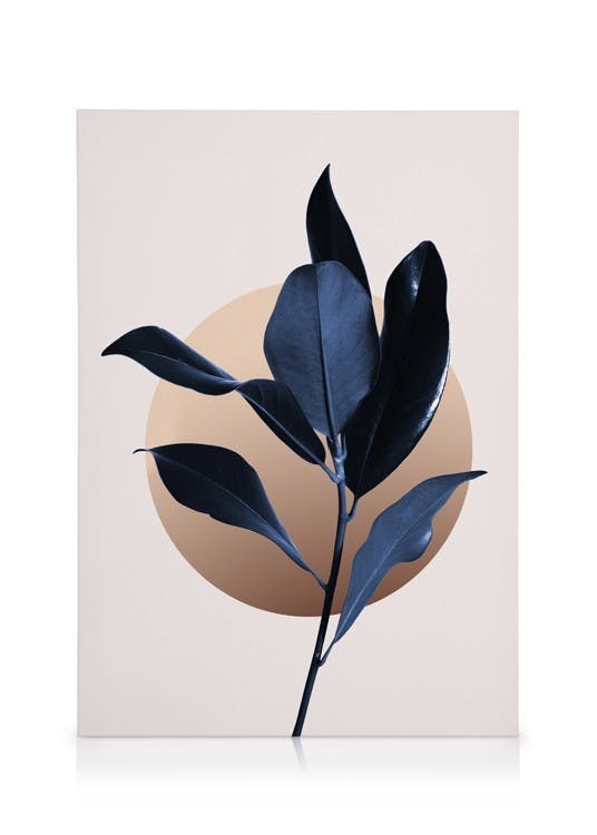 Canvas Prints Blue Magnolia No2 Canvas print (30x40 cm - Black Frame)
