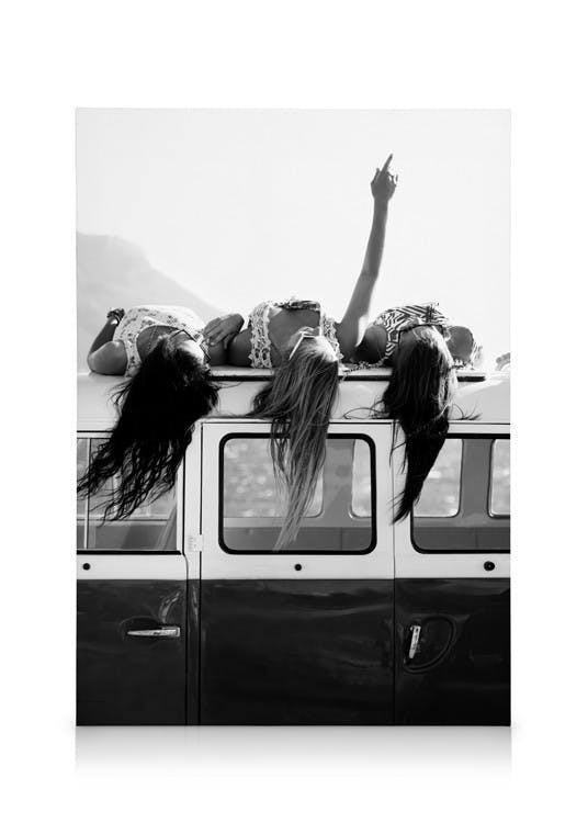 Canvas Prints Roadtrip Friends Canvas print (50x70 cm - Oak Frame)