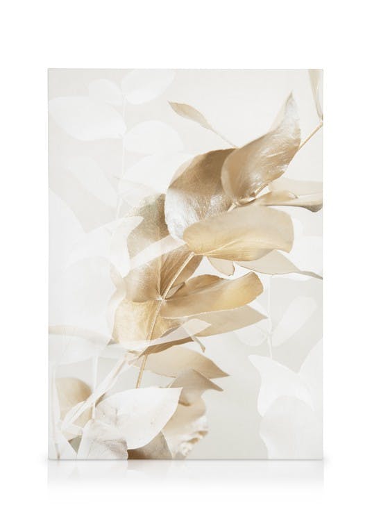 Golden Eucalyptus No1 Toile (70x100 cm - Cadre noir) - Plantes vertes