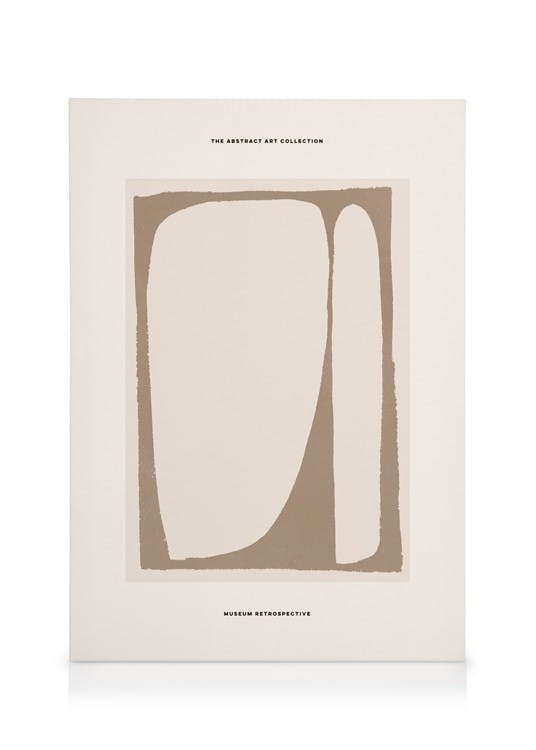 Canvas Prints Beige Abstract Canvas print (30x40 cm - Oak Frame)