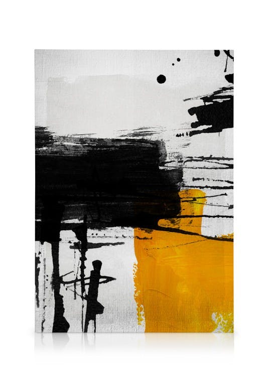 Yellow Abstract No2 Obraz na plátne (50x70 cm - Dubový rám)