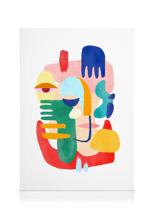 Canvas Prints Colorful Abstract No1 Canvas print (30x40 cm - Black Frame)