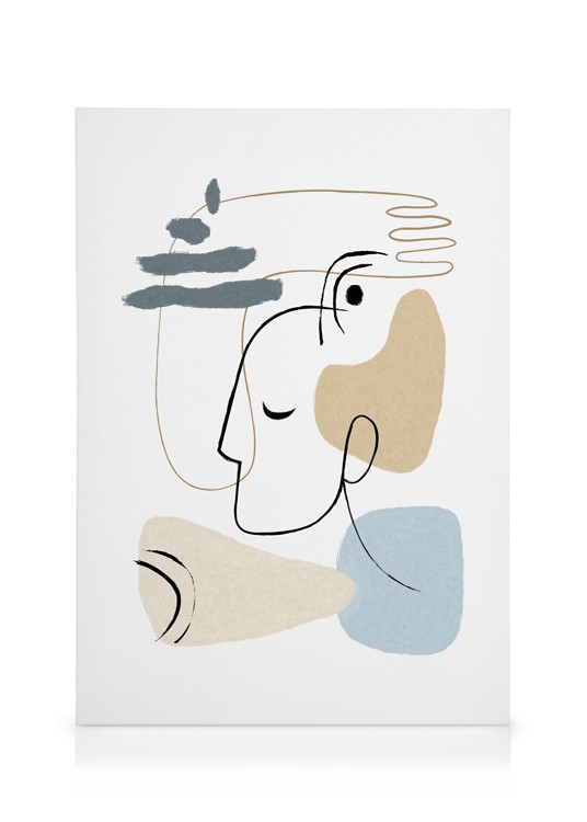 Abstract Forms No1 Canvas Line art and shapes