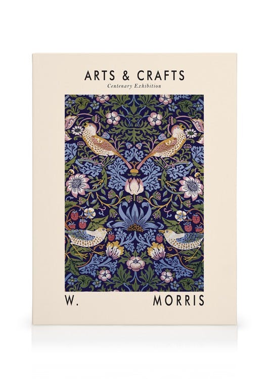 Arts & Crafts Floral Tableau sur toile (30x40 cm) - Peintres célèbres