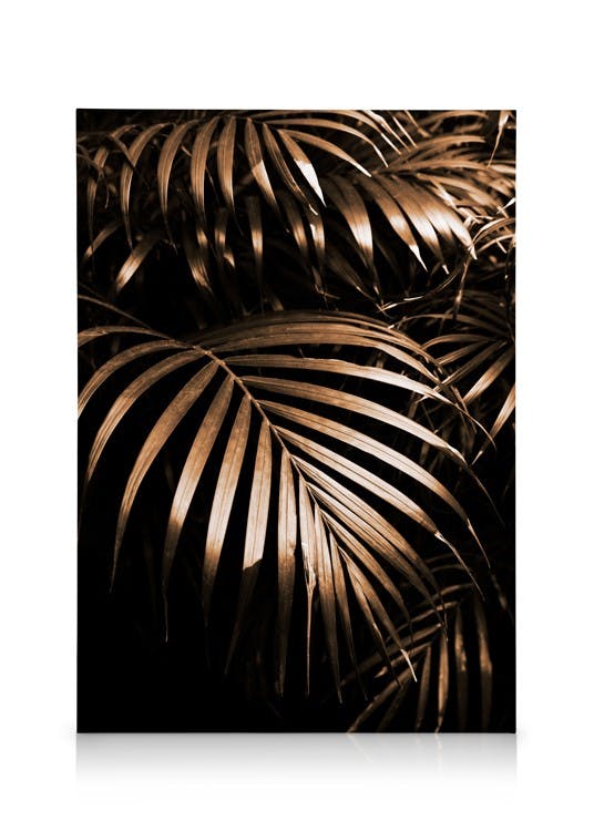 Canvas Prints Golden Botanic Canvas print (30x40 cm - Oak Frame)