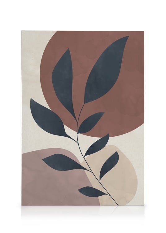 Branch Silhouette No2 Toile (50x70 cm - Cadre de chêne) - Toiles