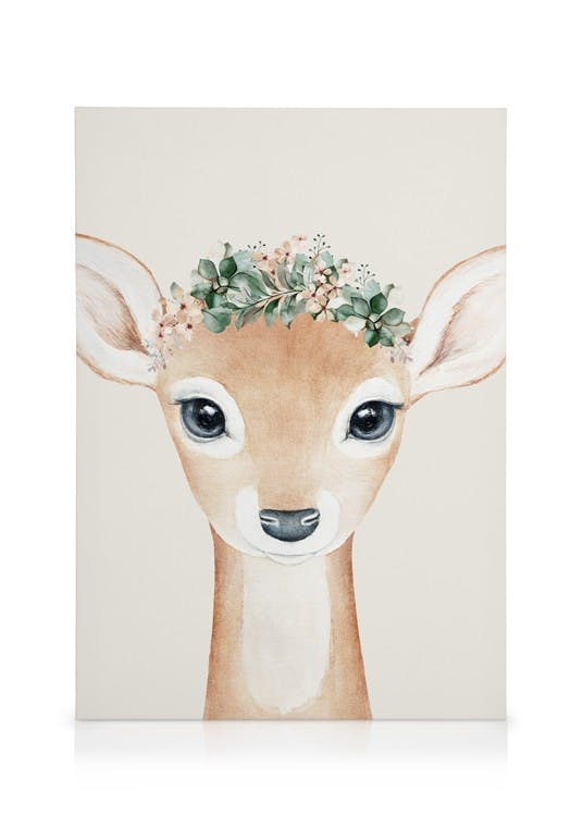 Canvas Prints Flower Deer Canvas print (30x40 cm)