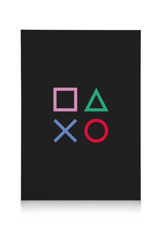 Canvas Prints Game On Canvas print (30x40 cm - Black Frame)