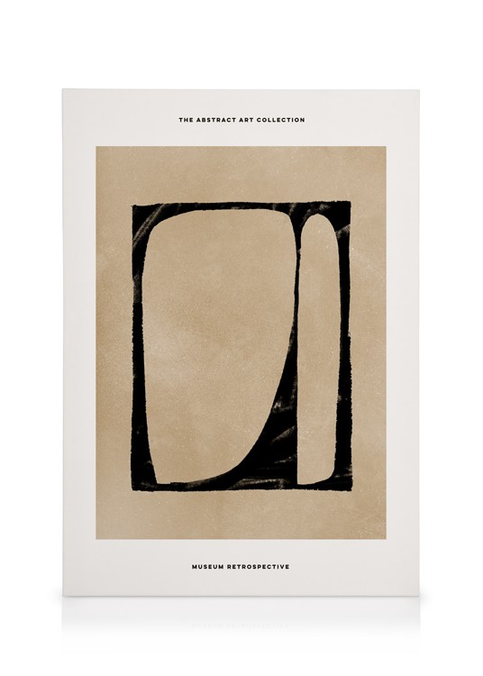 Black and Beige Canvas Abstract art Desenio.co.uk