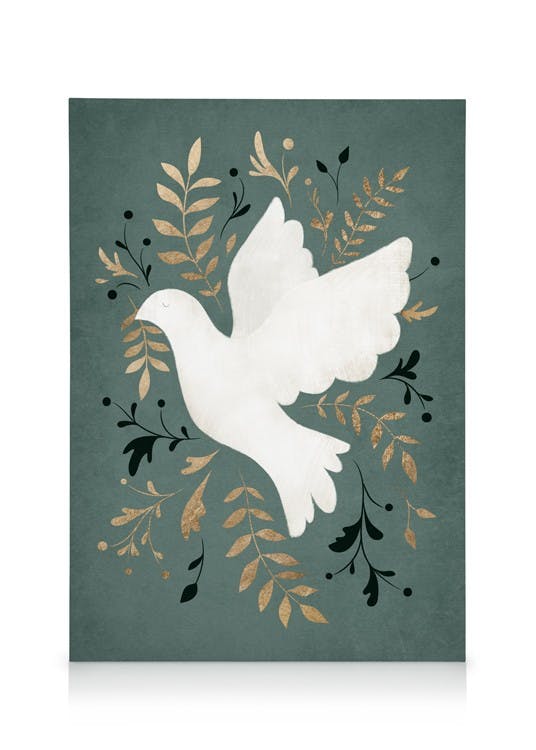 Canvas Prints Peace Dove Canvas print (30x40 cm - Black Frame)