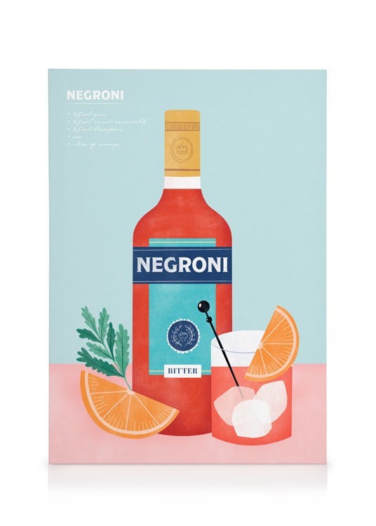 Canvastavlor Negroni Illustration Canvastavla (50x70 cm - Ekram)
