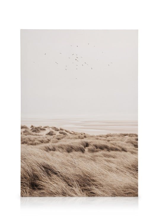 Canvas Prints Beige Sand Dunes Canvas print (30x40 cm - Oak Frame)