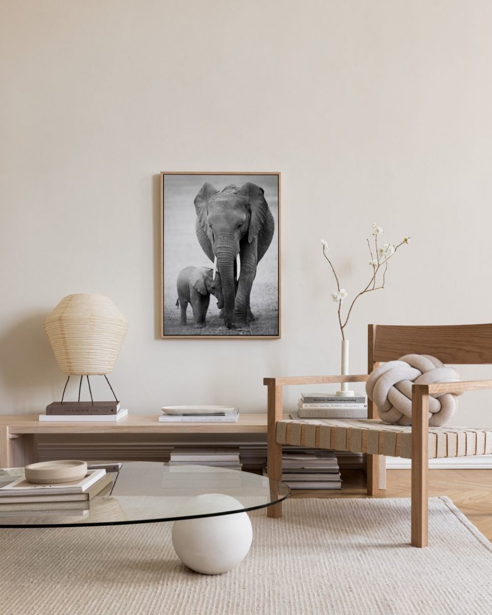 Elephant Love Leinwand - Zwei Elefanten