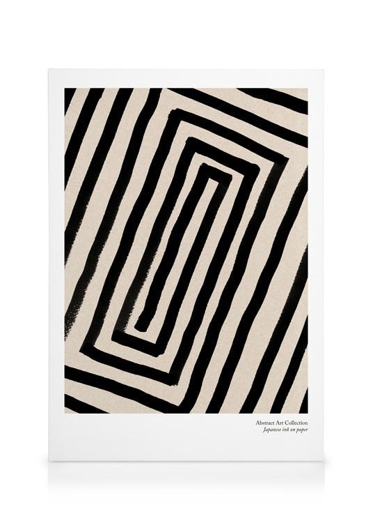 Canvas Prints Japanese Ink No2 Canvas print (30x40 cm - Black Frame)