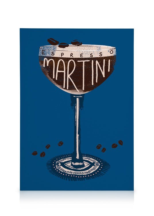 The Espresso Martini Obraz na plátne (50x70 cm - Čierny rám)