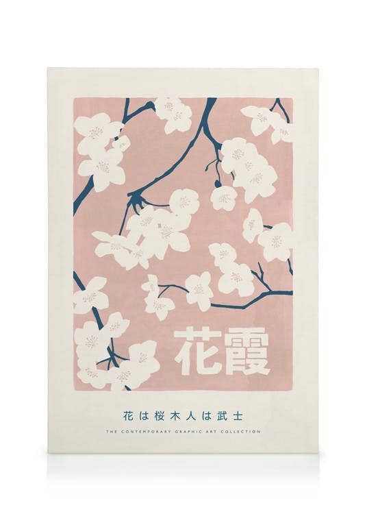 Hanagasumi Stampa su Tela (50x70 cm)- Fiori