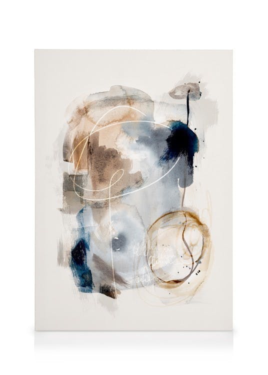 Canvas Prints Abstract Watercolor Brushes No1 Canvas print (30x40 cm - Oak Frame)