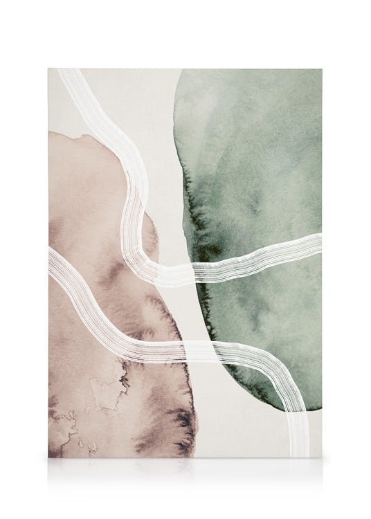 Canvas Prints Soft Watercolor No2 Canvas print (30x40 cm - Oak Frame)