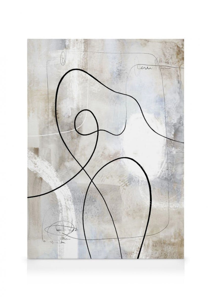 Canvas Prints Abstract Paint Figure No2 Canvas print (70x100 cm - Oak Frame)