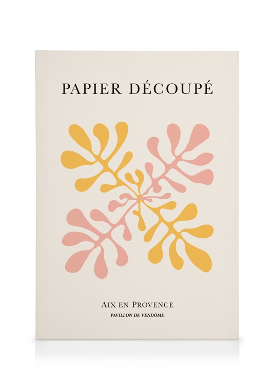 Papier Decoupe No1 Canvas print Kleurige koralen desenio.nl