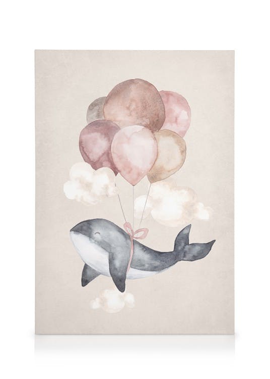 Canvastavlor Dreaming Whale Canvastavla (50x70 cm)