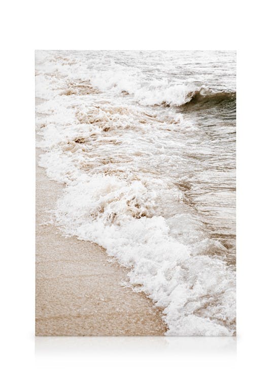 Canvas Prints Sand And Waves Canvas print (30x40 cm - Black Frame)