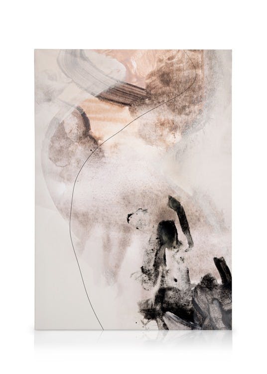 Abstract Terrain No2 Stampa su Tela (50x70 cm - Cornice in nero)-Stampe su tela