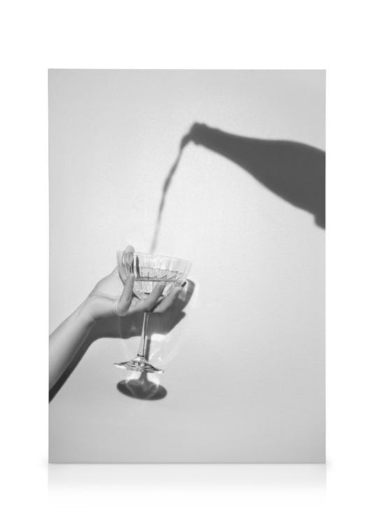 Lærredsbilleder More Champagne Please Lærred (30x40 cm - Egeramme)