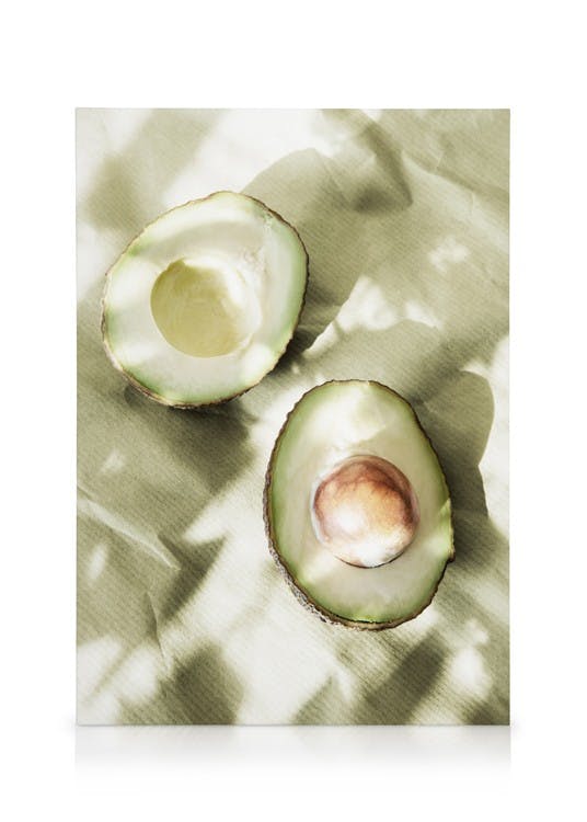Sunlit Avocados Obraz na plátne (30x40 cm - Čierny rám)