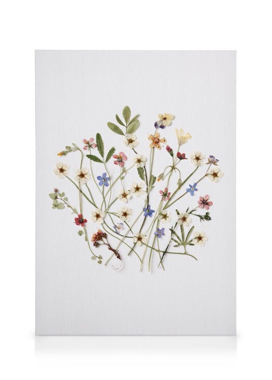 Canvas Prints Pressed Bouquet Canvas print (50x70 cm - Oak Frame)