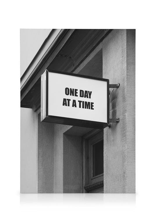 Canvas Prints One Day at a Time Canvas print (70x100 cm - Oak Frame)
