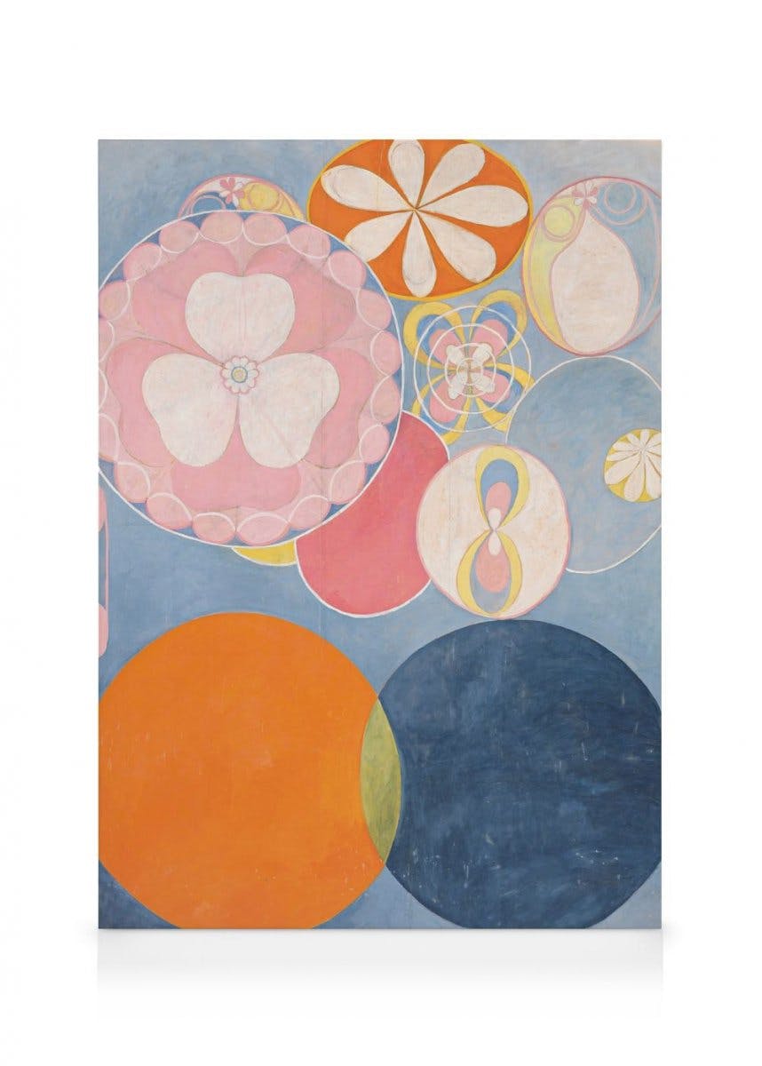 Canvas Prints Canvas print - Hilma af Klint - The Ten Largest, Childhood, No. 2 (30x40 cm - Oak Frame)
