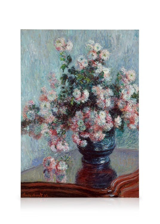 Obrazy na płótnie Monet - Chrysanthemums Obraz na płótnie (30x40 cm - Ramka dębowa)