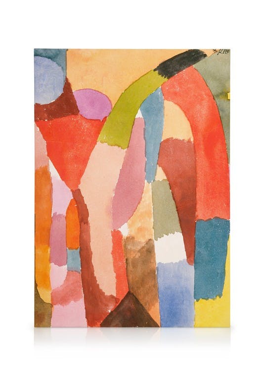 Paul Klee - Movement of Vaulted Chambers Toile (30x40 cm - Cadre de chêne) - Art abstrait