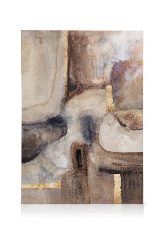 Canvastavlor Golden Watercolor No3 Canvastavla (50x70 cm - Ekram)
