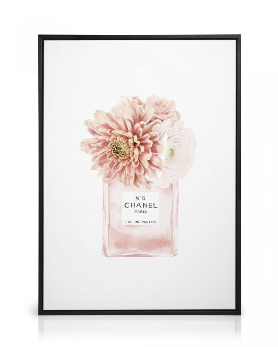 Scent of Flowers No3 Poster - Pink Chanel flowers 