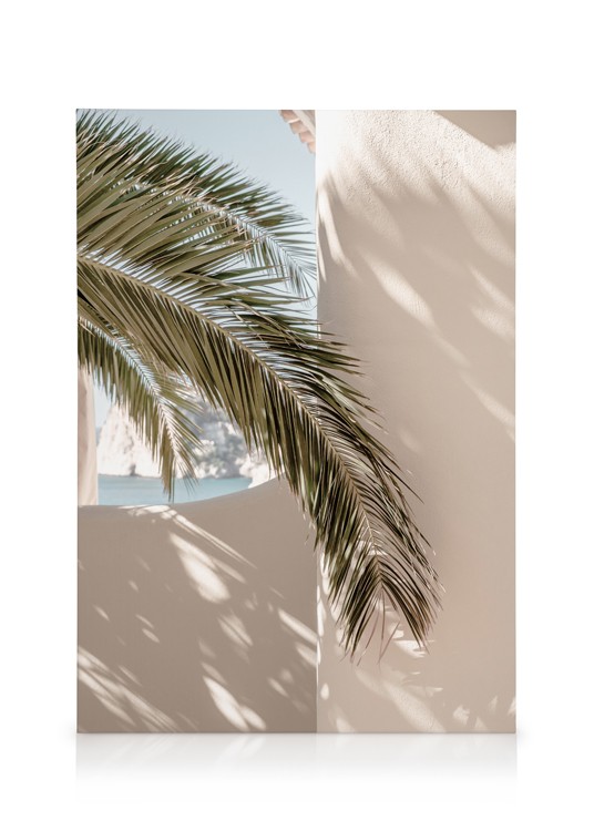 Tropical Shadow Tableau sur toile - Palmier à l’ombre - desenio.fr